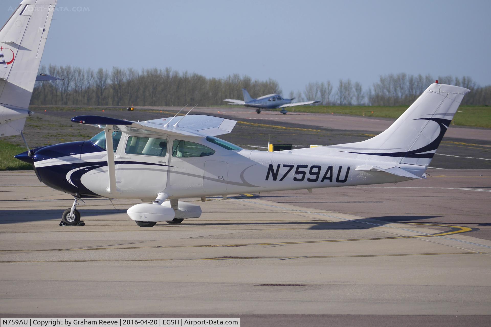 N759AU, 1977 Cessna 182Q Skylane C/N 182-65846, Parked at Norwich.
