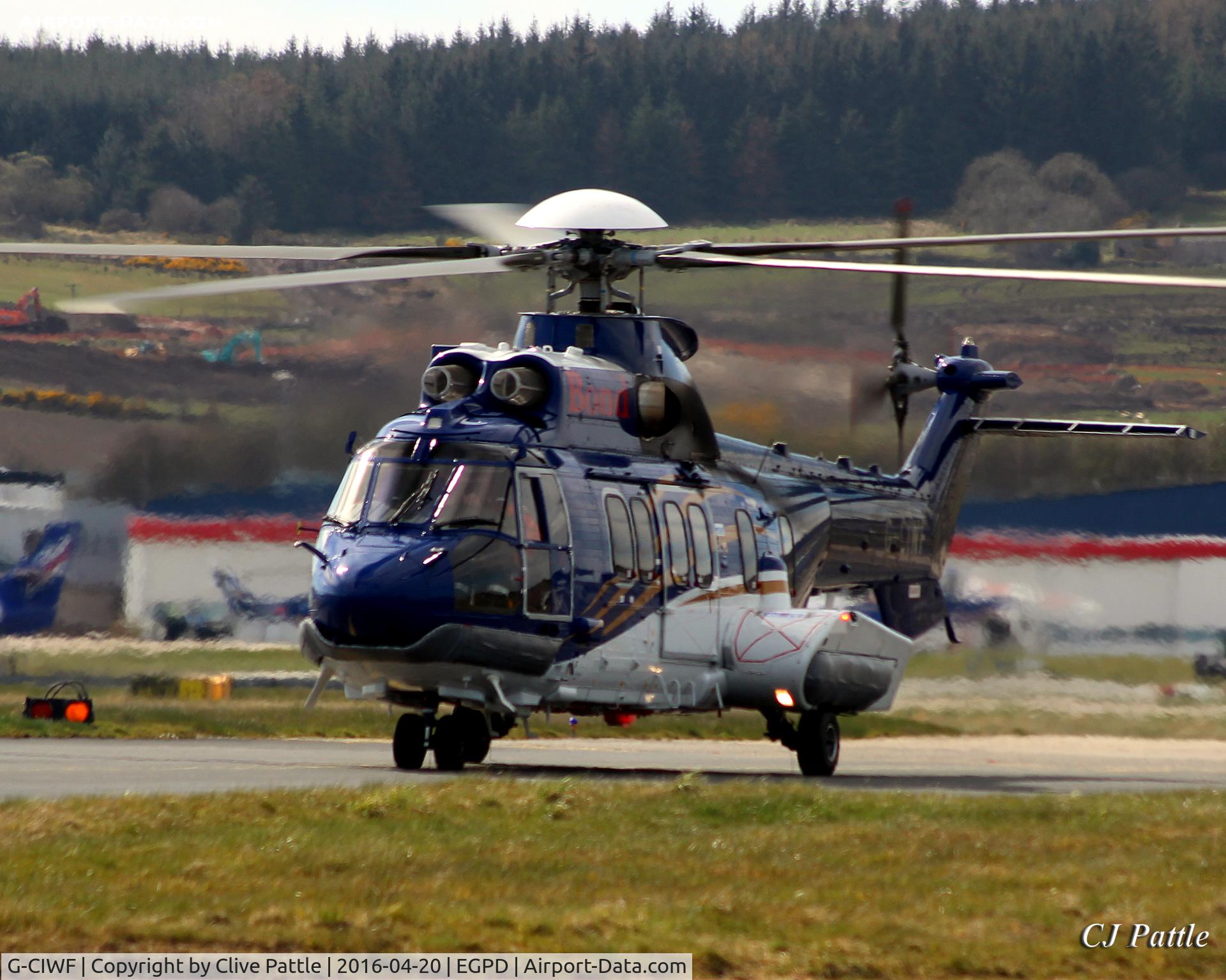 G-CIWF, 2015 Airbus Helicopters EC-225LP Super Puma C/N 2955, Arrival at Aberdeen EGPD - a fairly new addition to the fleet.