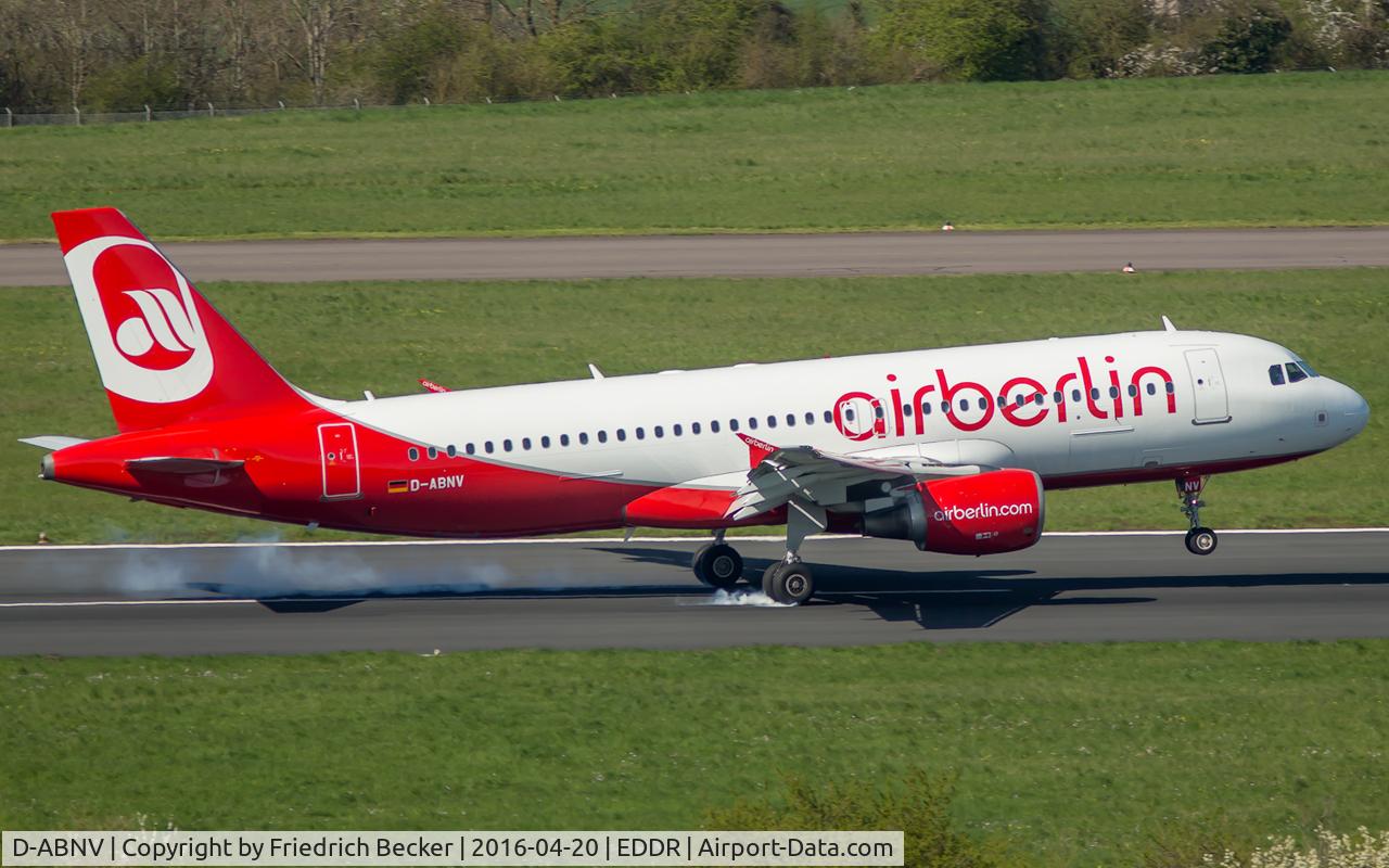 D-ABNV, 2005 Airbus A320-214 C/N 2606, touchdown RW09, inbound from Palma