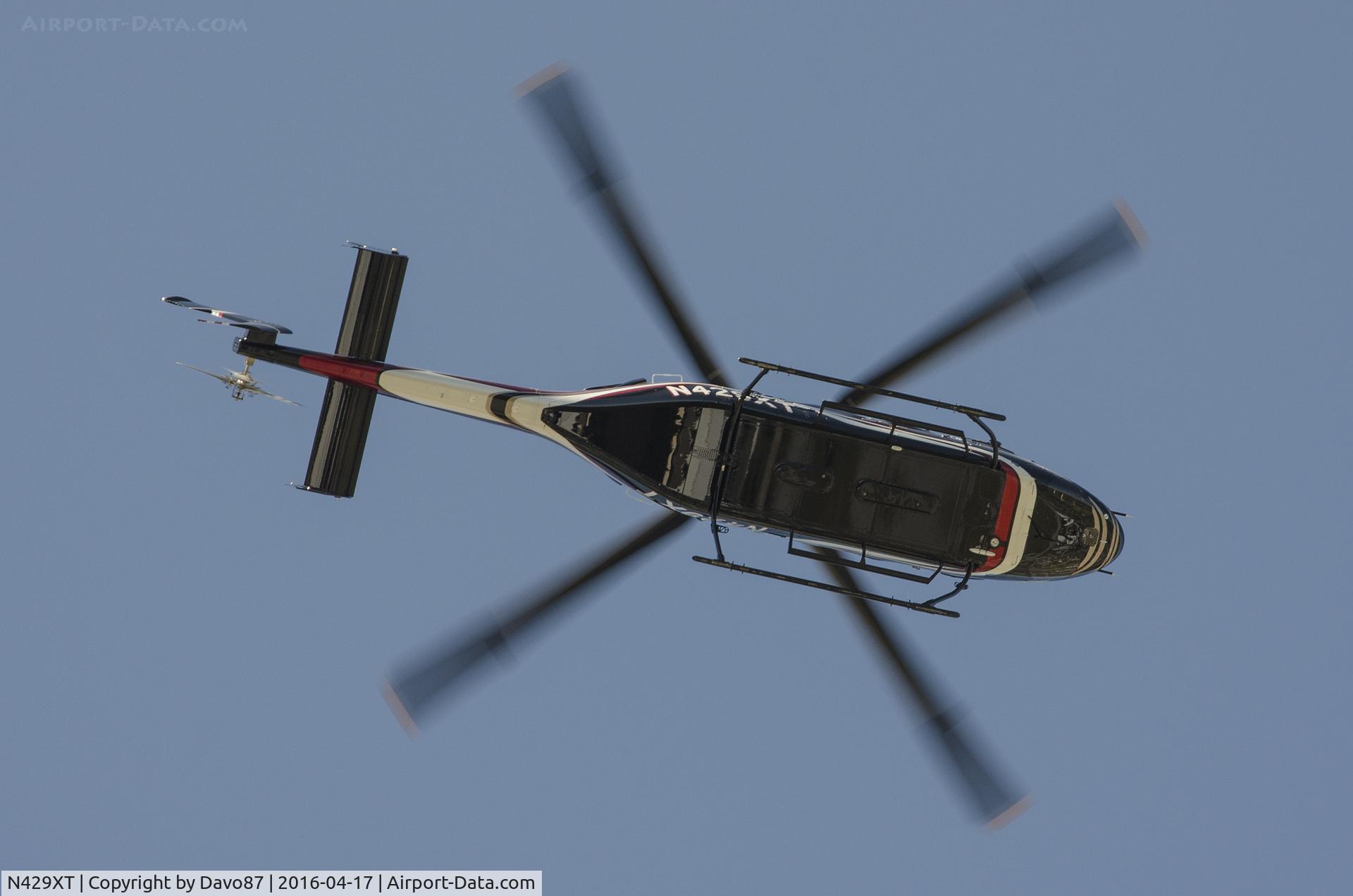 N429XT, Bell 429 GlobalRanger C/N 57180, Photographed flying over Bristol Motor Speedway the weekend of the April 17th Food City 500 NASCAR race.