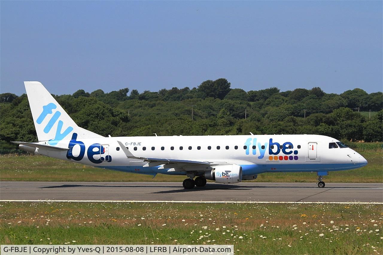 G-FBJE, 2012 Embraer 175STD (ERJ-170-200) C/N 17000336, Embraer ERJ-175STD, Take off run rwy 07R, Brest-Bretagne airport (LFRB-BES)