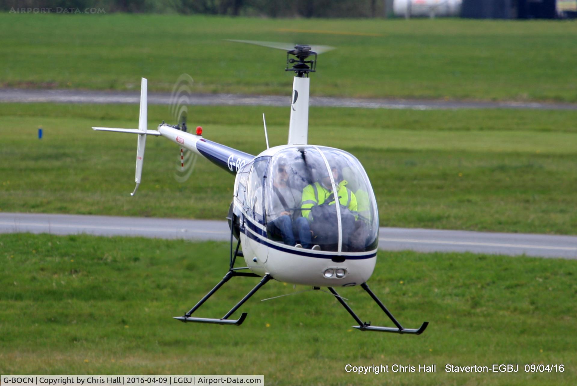 G-BOCN, 1987 Robinson R22 Beta C/N 0726, Staverton resident