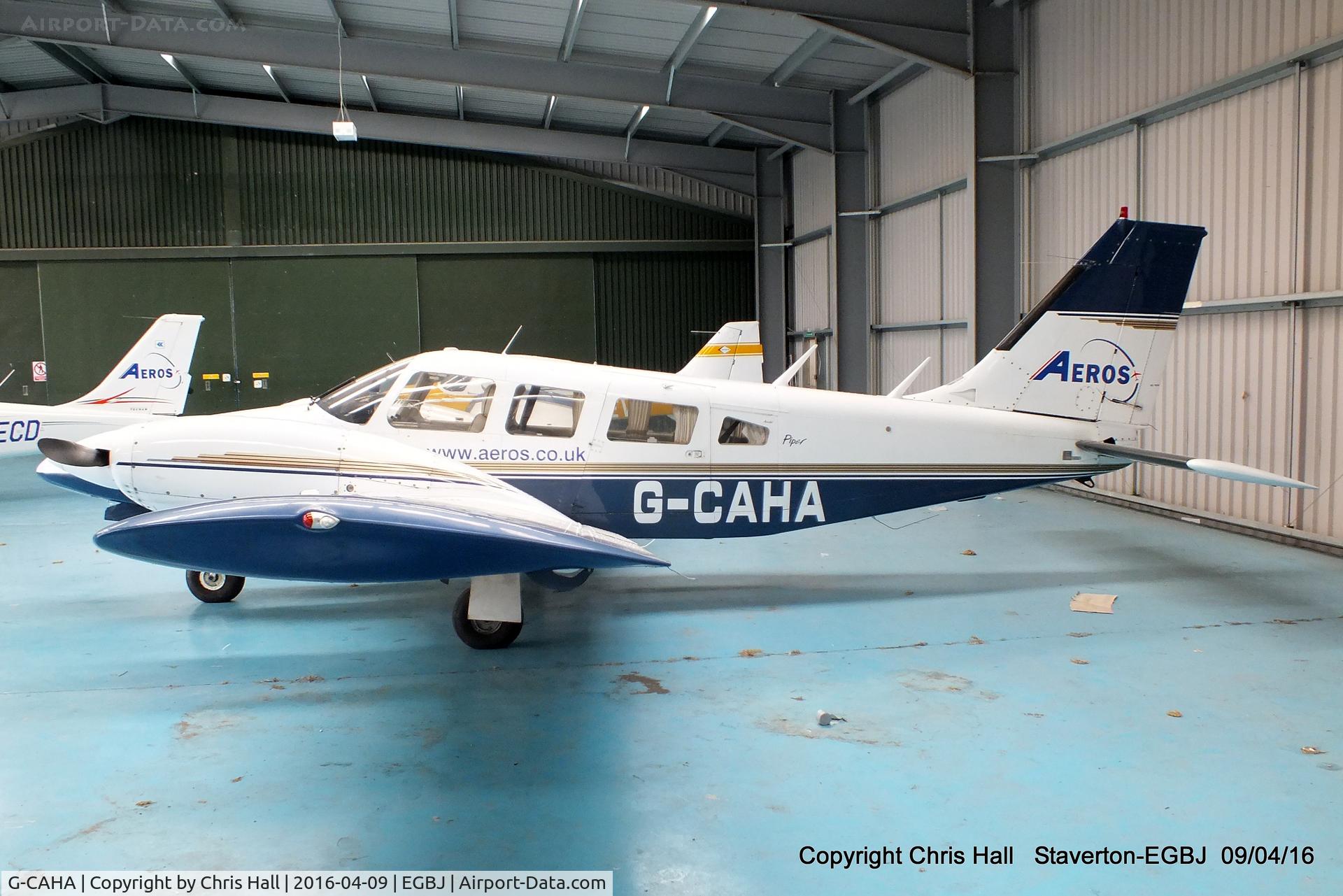 G-CAHA, 1977 Piper PA-34-200T Seneca II C/N 34-7770010, at Staverton