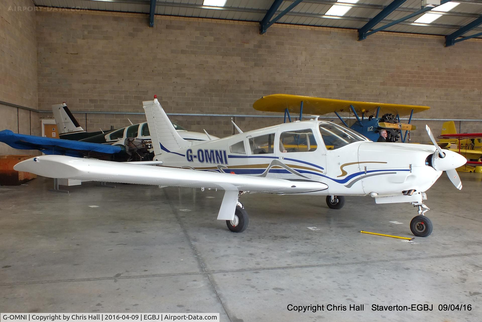 G-OMNI, 1973 Piper PA-28R-200-2 Cherokee Arrow II C/N 28R-7335130, at Staverton