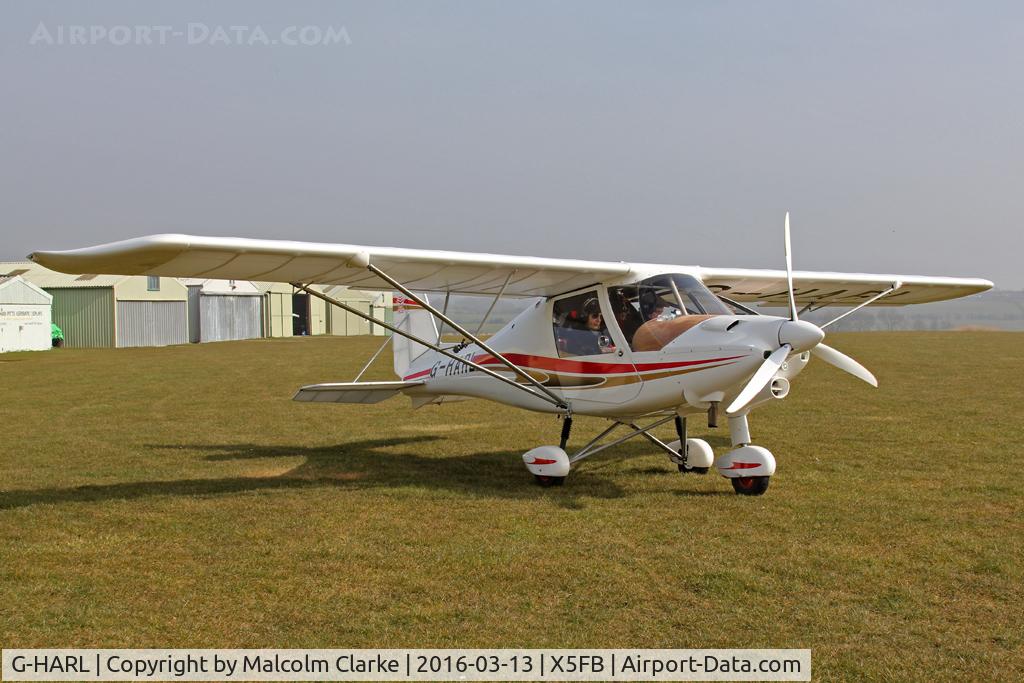G-HARL, 2015 Comco Ikarus C42 FB100 Bravo C/N 1509-7418, Comco Ikarus C42 FB100 Bravo, Fishburn Airfield, March 2016.