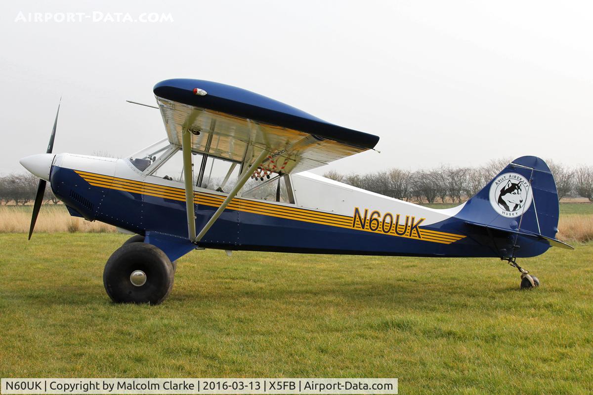 N60UK, 2008 Aviat A-1C-180 Husky C/N 3006, Aviat A-1C-180, Fishburn Airfield, March 2016.