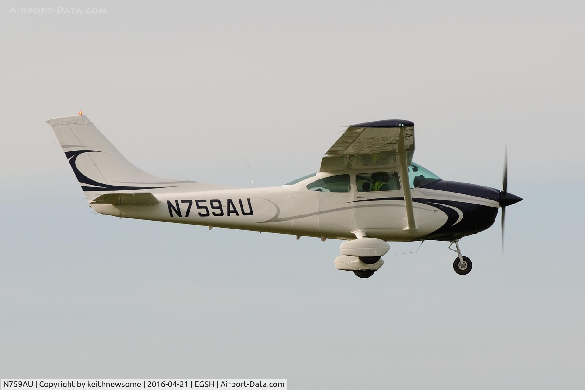 N759AU, 1977 Cessna 182Q Skylane C/N 182-65846, Landing following ILS approaches.