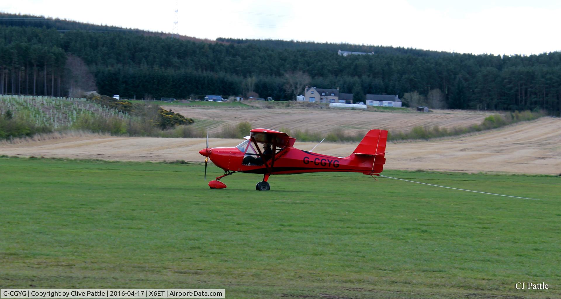 G-CGYG, 2011 Aeropro Eurofox 912(S) C/N LAA 376-15081, In action as Glider Tug at Easterton, a gliding field 3 miles south of Elgin, Morayshire  - operated jointly by the Highland Gliding Club and the RAF Gliding and Soaring Assoc