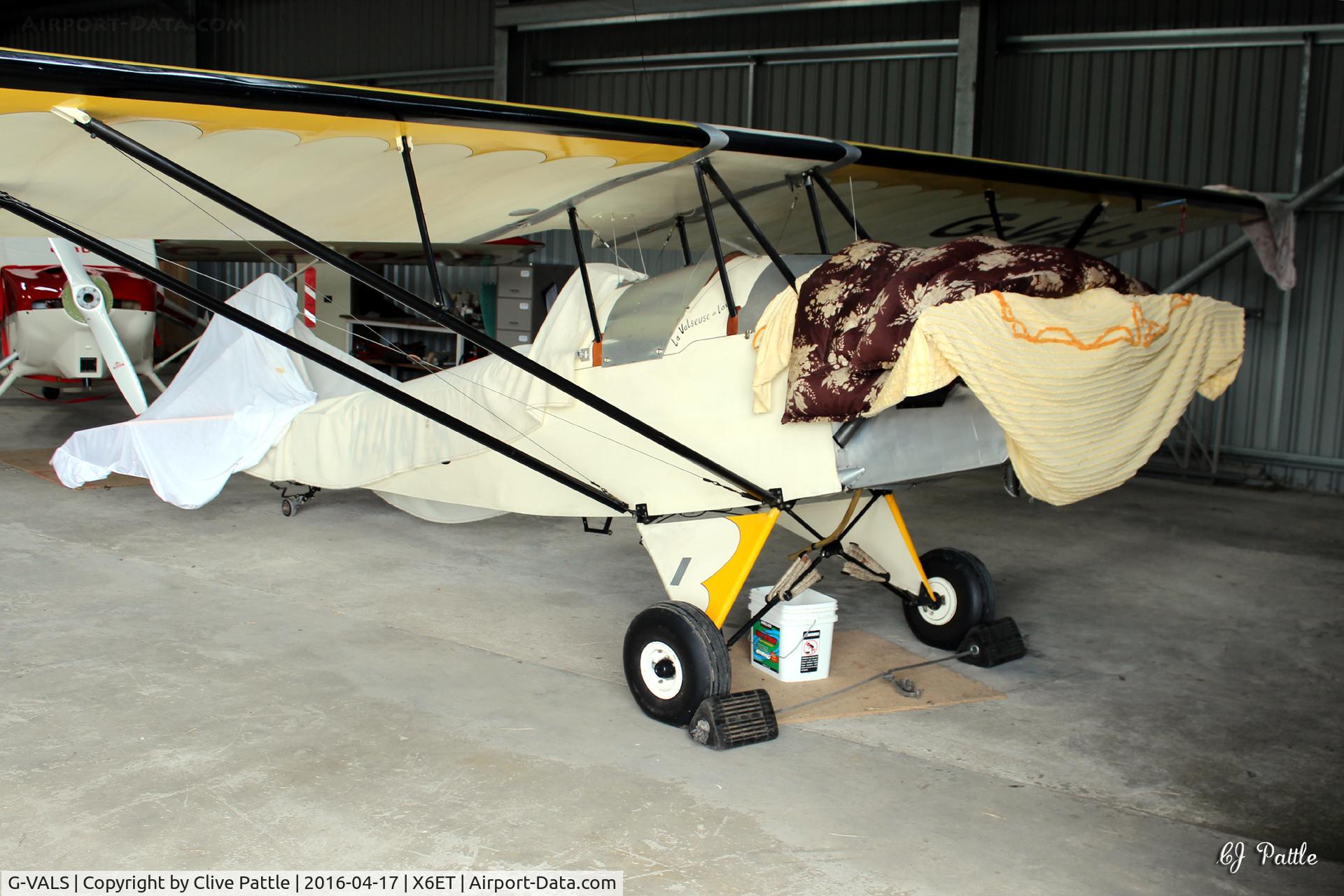 G-VALS, 1997 Pietenpol Air Camper C/N PFA 047-13157, Well wrapped in its hangar at Easterton, a gliding field 3 miles south of Elgin, Morayshire - operated jointly by the Highland Gliding Club and the RAF Gliding and Soaring Assoc