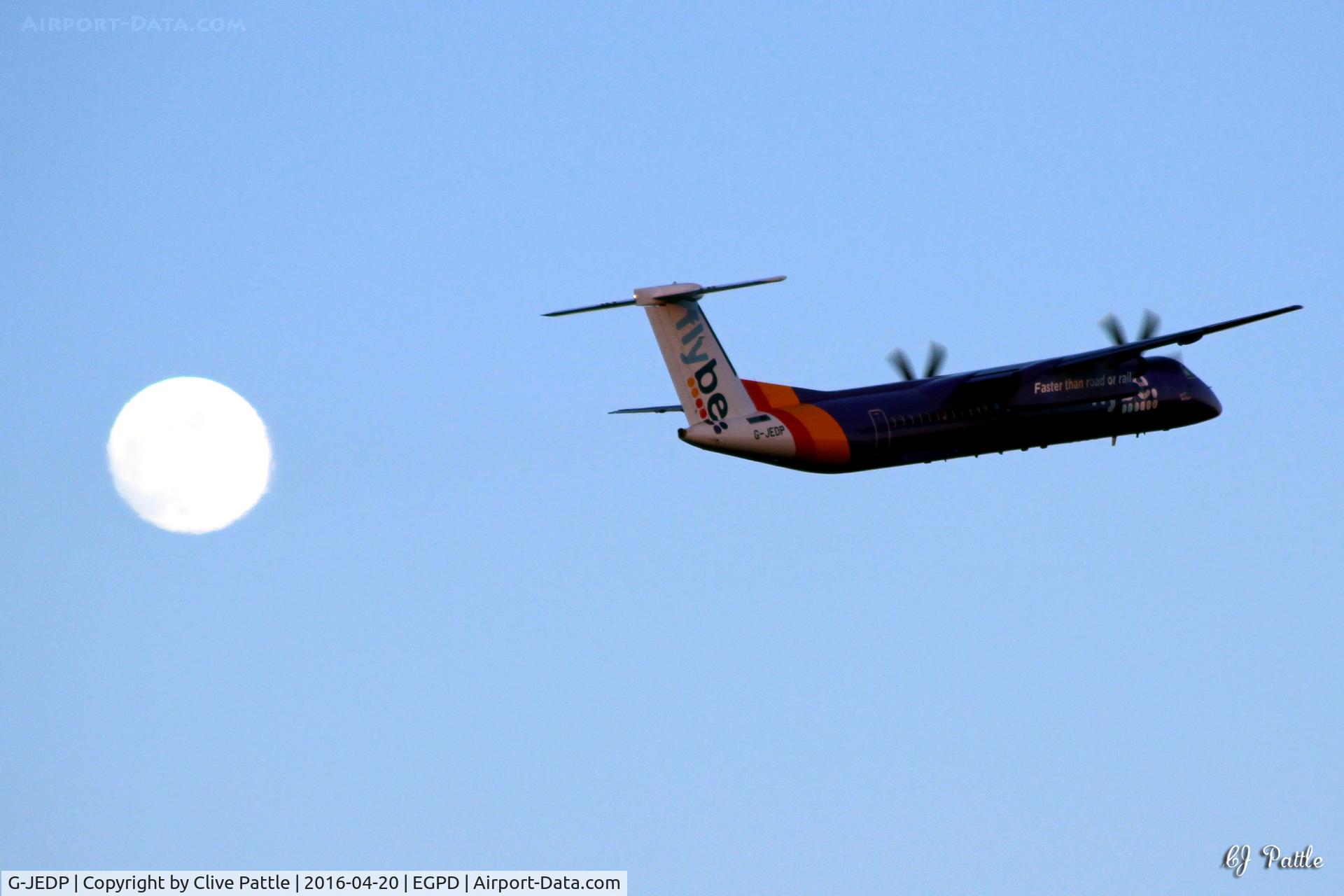G-JEDP, 2003 De Havilland Canada DHC-8-402Q Dash 8 C/N 4085, Departing Aberdeen EGPD