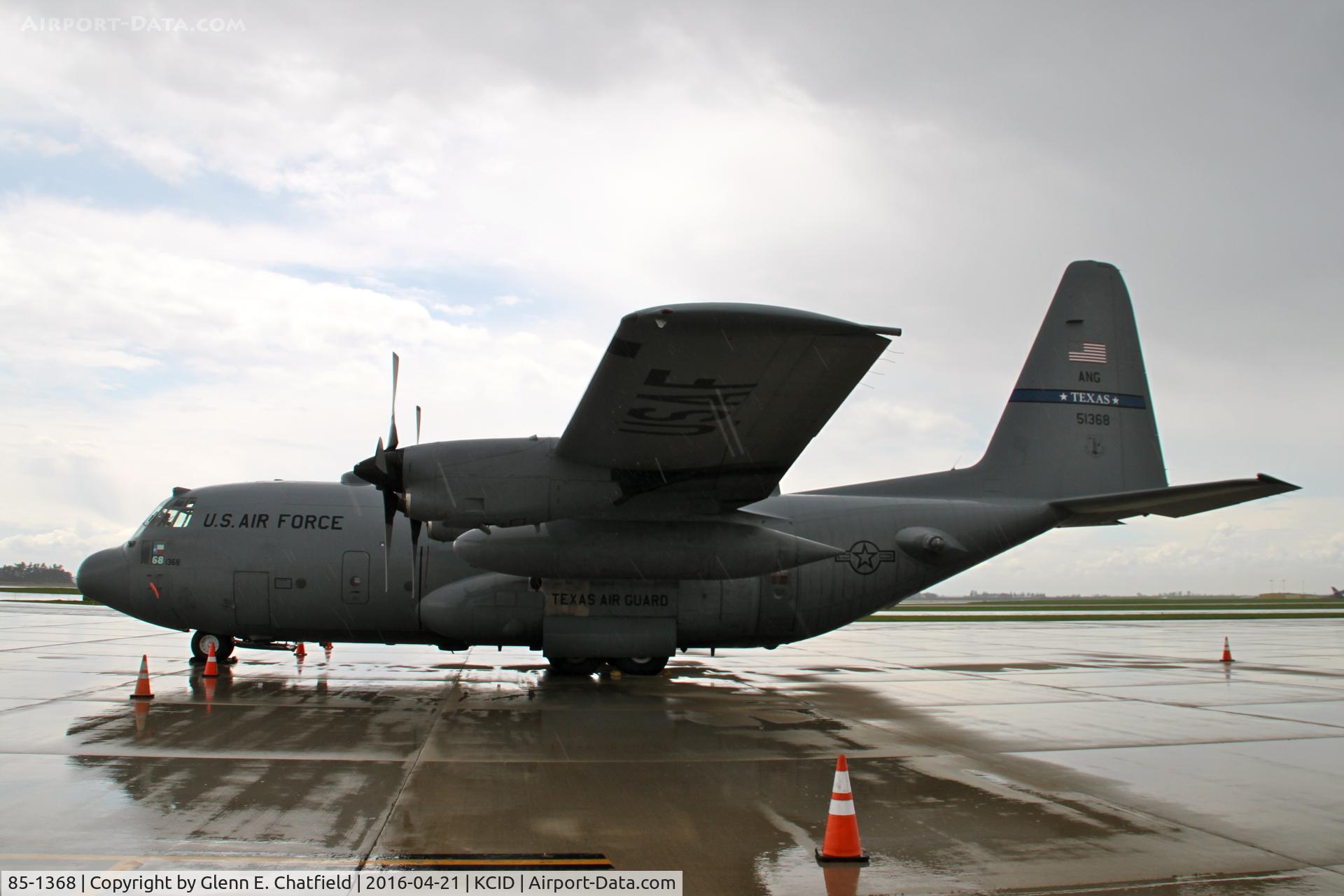 85-1368, 1985 Lockheed C-130H Hercules C/N 382-5084, Rainy day shot.