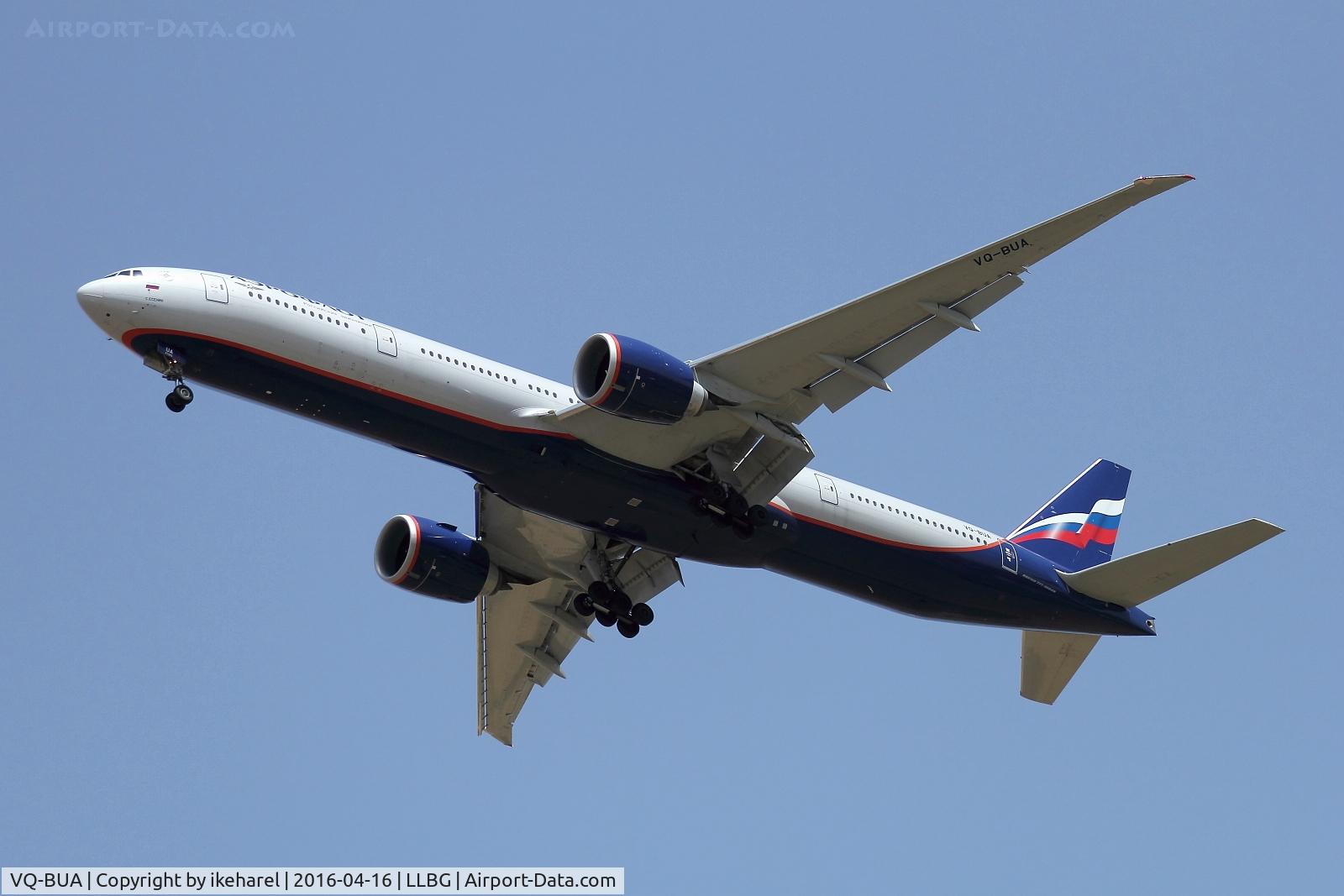 VQ-BUA, 2015 Boeing 777-300/ER C/N 41685, Flight from Moscow upon landing on runway 30.