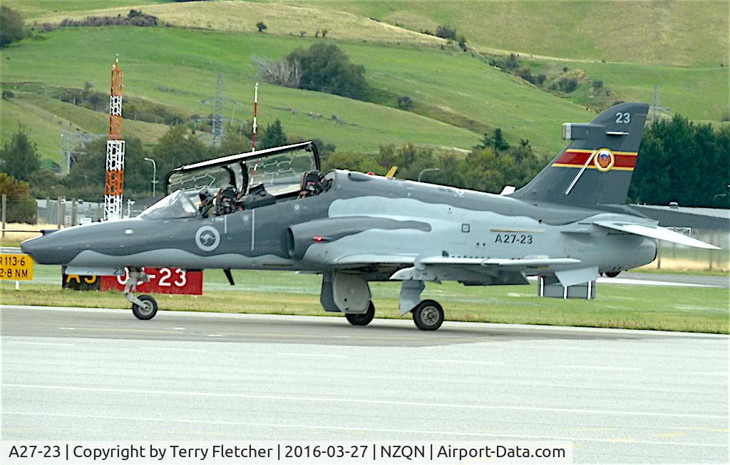 A27-23, British Aerospace Hawk 127 C/N DT23, At Queenstown , during 2016 Warbirds over Wanaka weekend