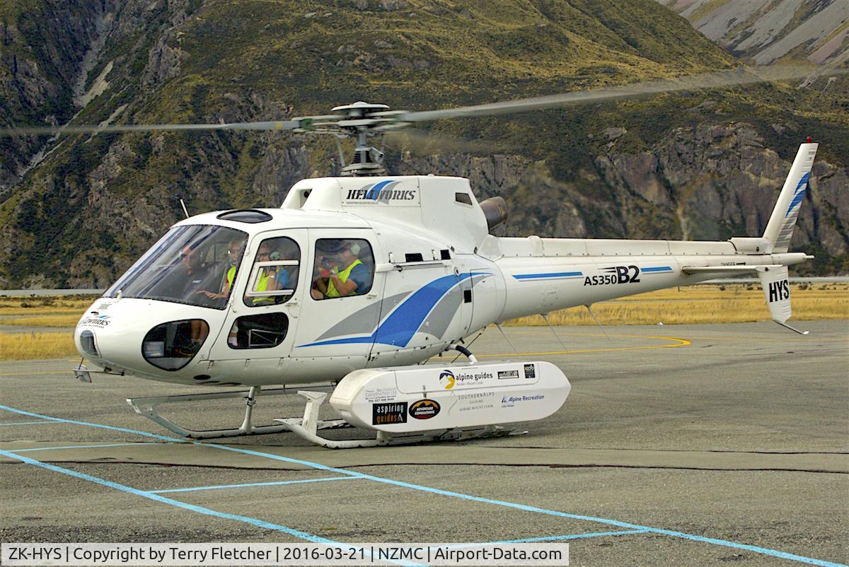 ZK-HYS, Aerospatiale AS-350B-2 Ecureuil C/N 2447, At Mt.Cook