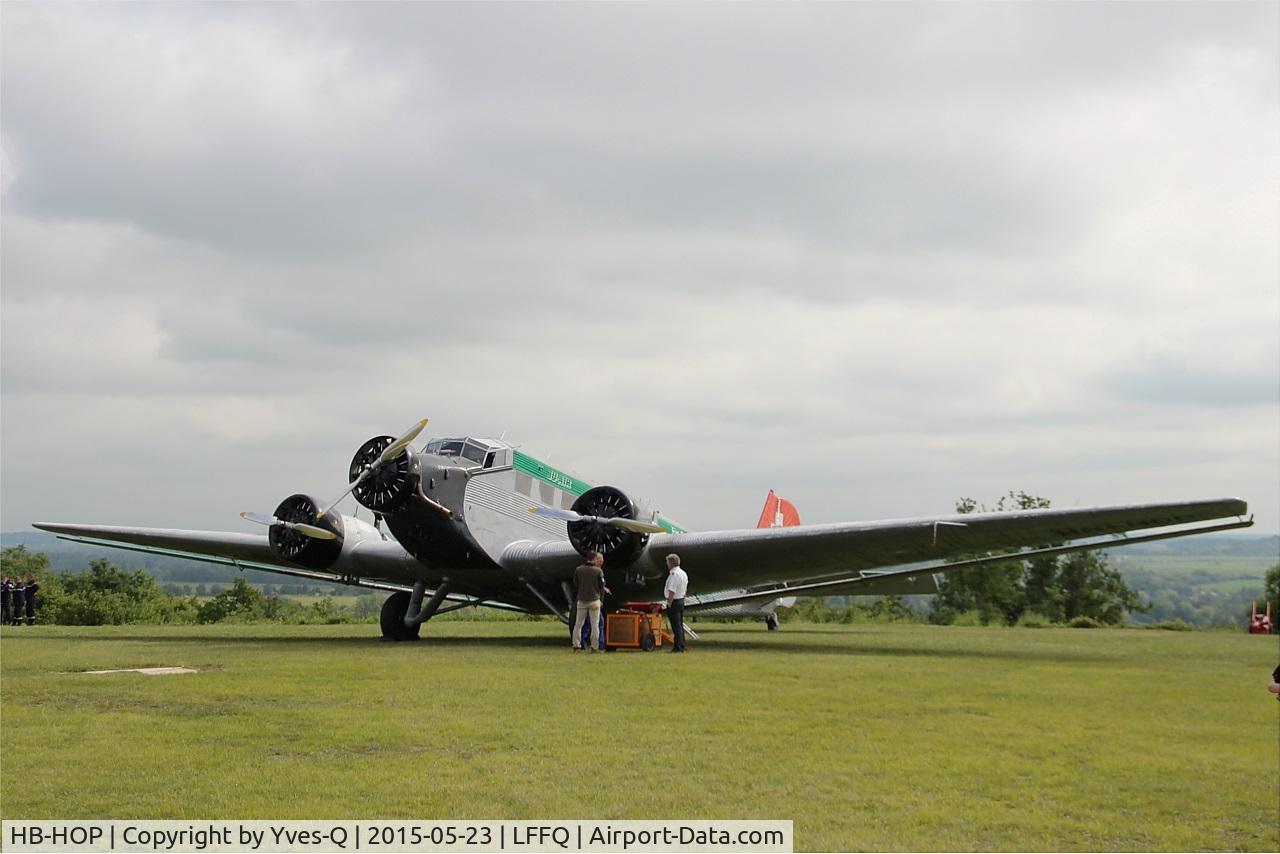 HB-HOP, 1939 Junkers Ju-52/3m g4e C/N 6610, Junkers Ju-523m g4e, Displayed at La Ferté-Alais airfield (LFFQ) Airshow 2015