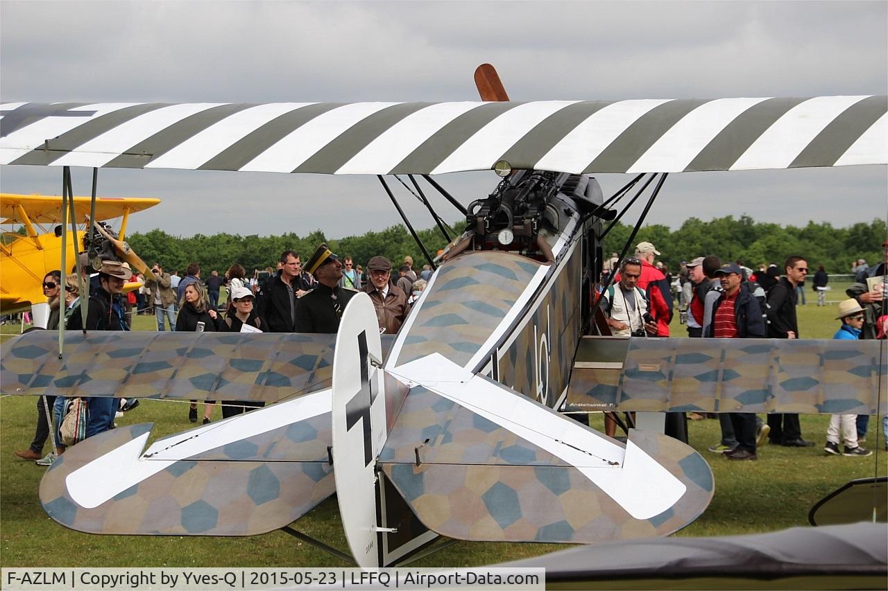 F-AZLM, 2007 Fokker D-VIIF Replica C/N 01MF, Fokker DVIIF replica, Static display, La Ferté-Alais Airfield (LFFQ) Air Show 2015