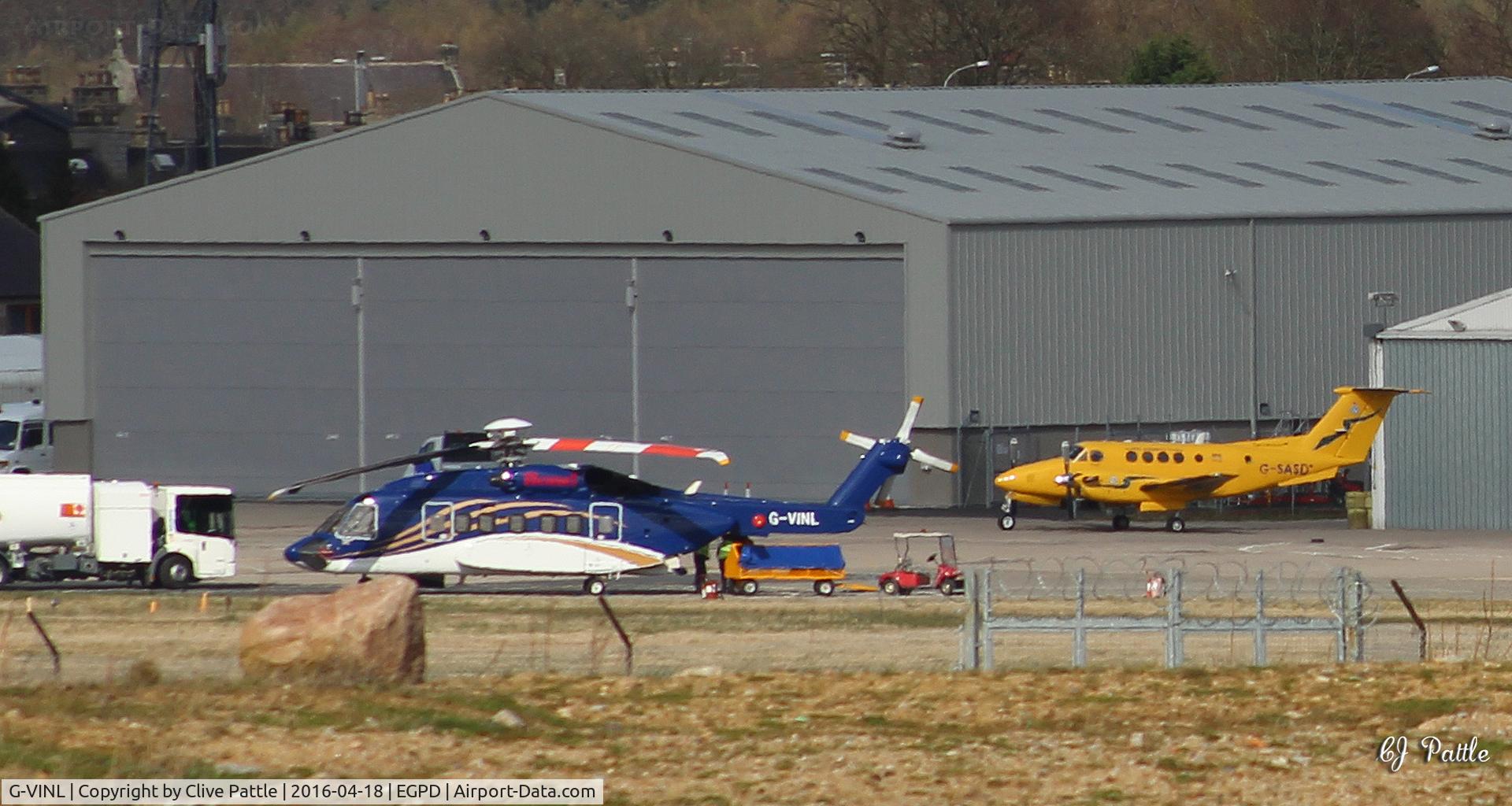G-VINL, 2013 Sikorsky S-92A C/N 920226, Parked up at Aberdeen EGPD