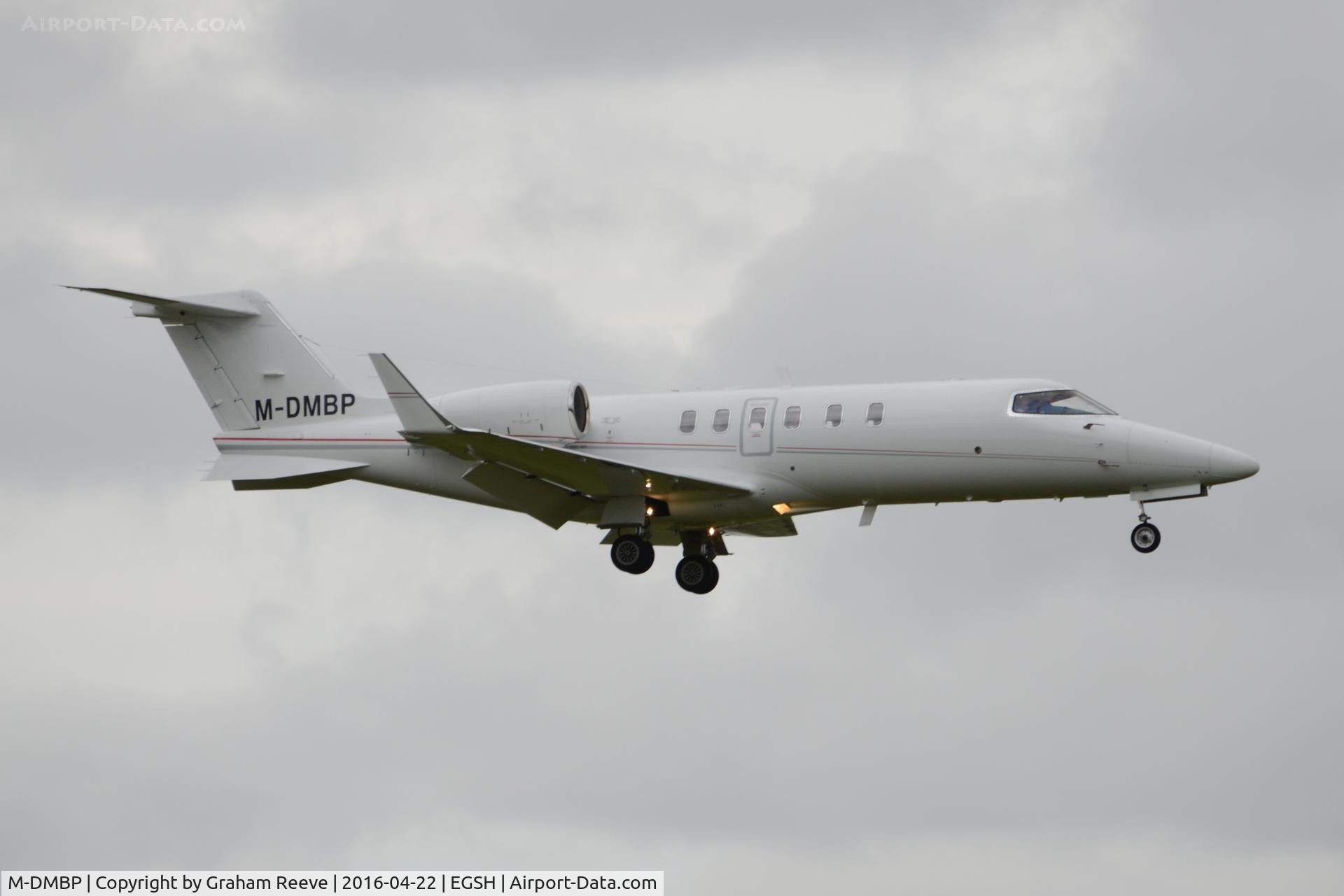 M-DMBP, 2012 Learjet 40 C/N 45-2133, Landing at Norwich.