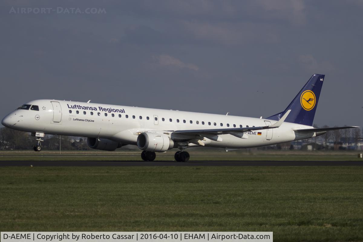 D-AEME, 2009 Embraer 195LR (ERJ-190-200LR) C/N 19000308, Amsterdam