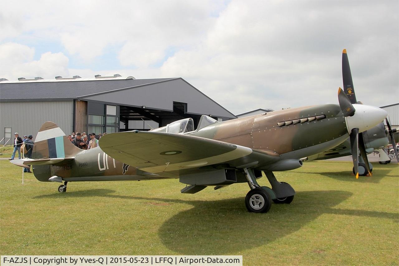 F-AZJS, 1944 Supermarine 389 Spitfire PR.XIX C/N 6S/585110, Supermarine 389 Spitfire PR.XIX, Static display, La Ferté-Alais airfield (LFFQ) Air show 2015