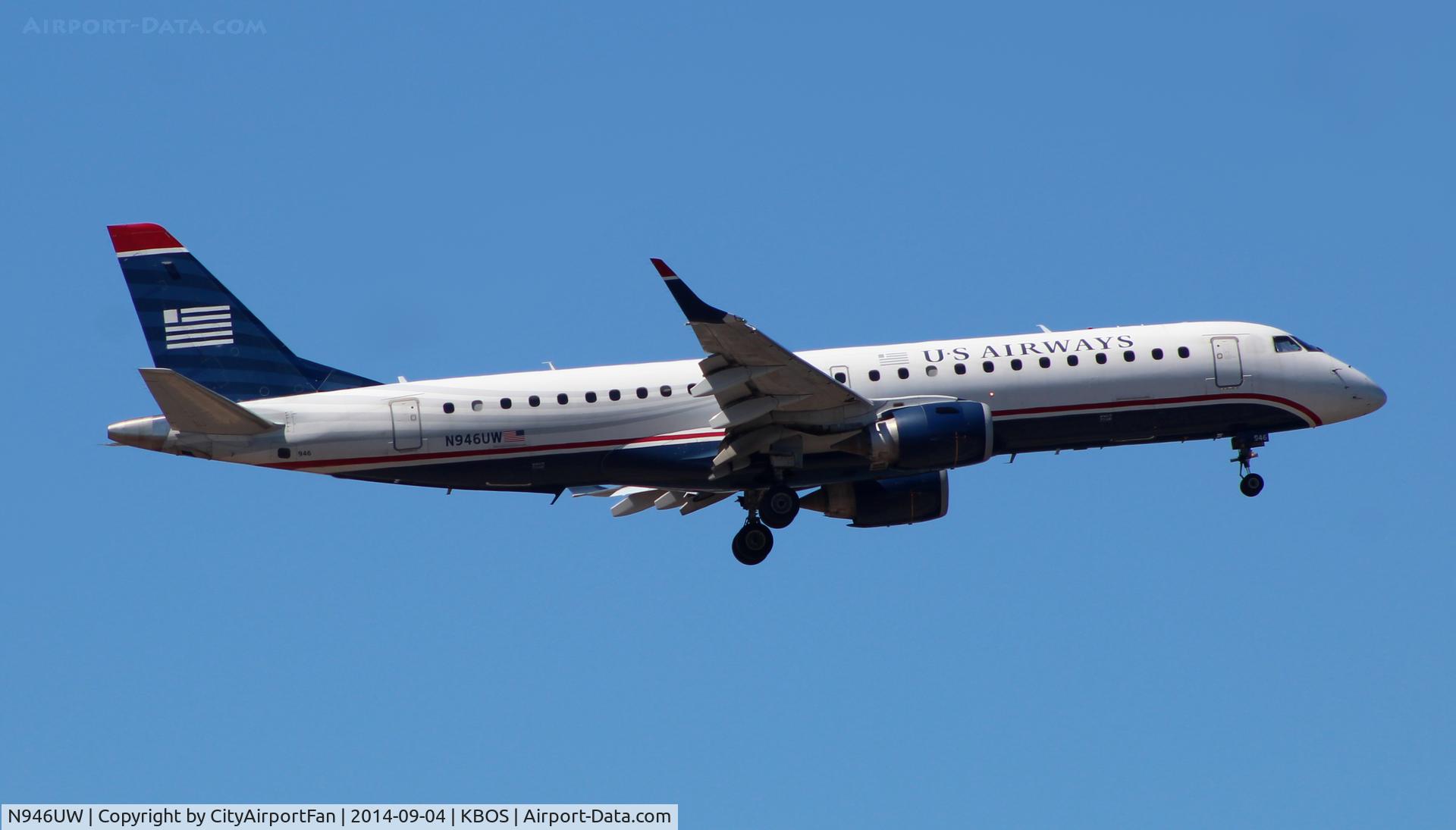 N946UW, 2007 Embraer ERJ-190-100 IGW 190AR C/N 19000072, US Airways (AWE/US)