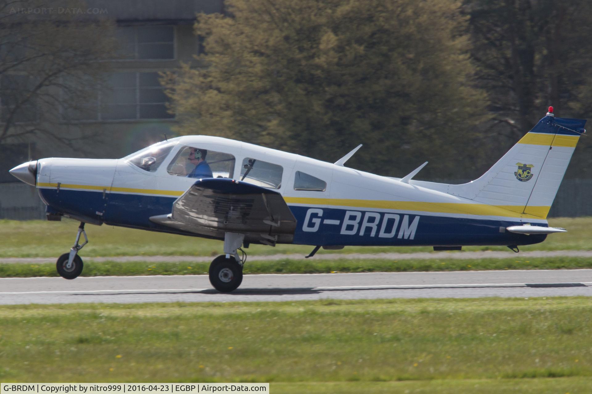 G-BRDM, 1977 Piper PA-28-161 Cherokee Warrior II C/N 28-7716004, Kemble Airport EGBP