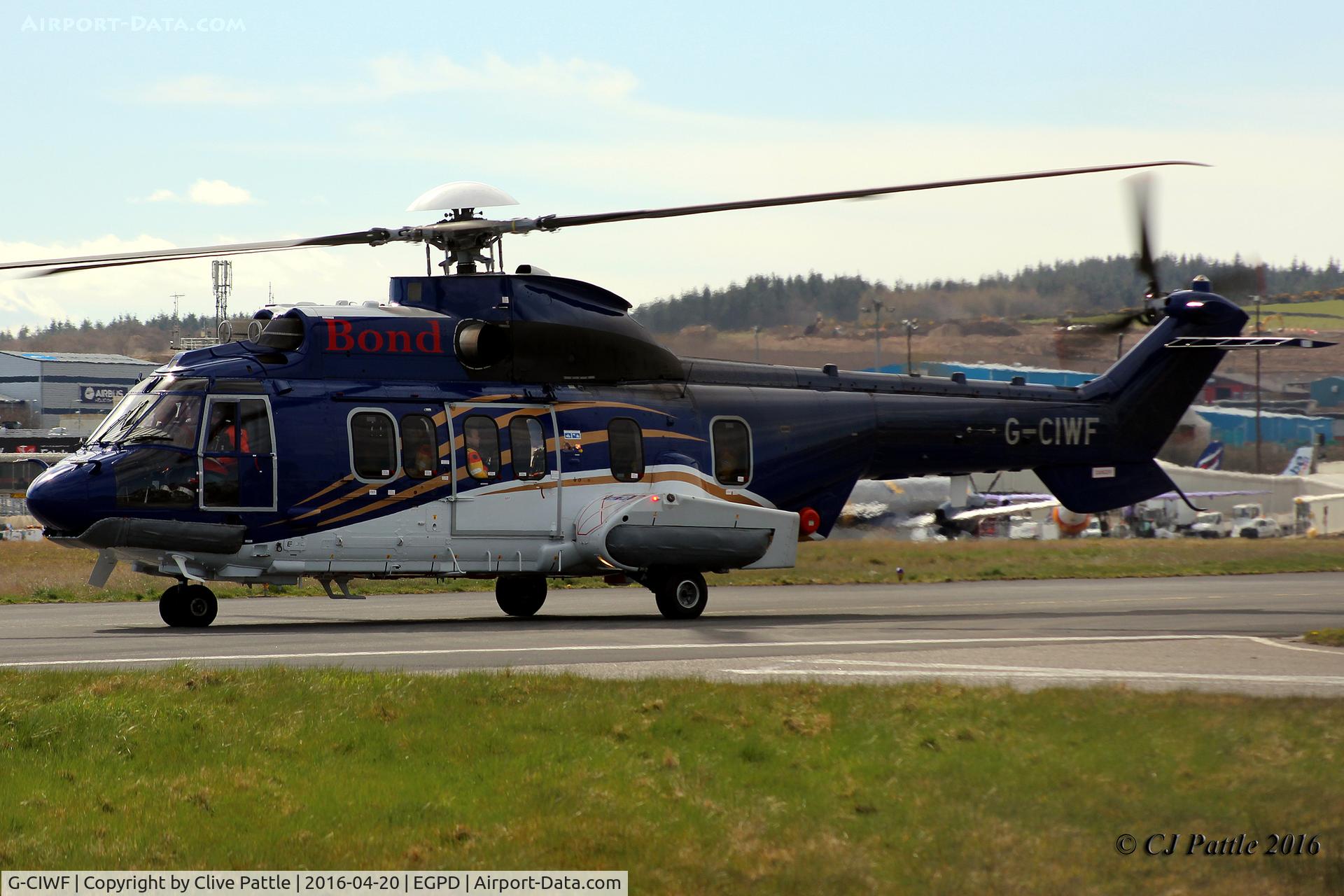 G-CIWF, 2015 Airbus Helicopters EC-225LP Super Puma C/N 2955, In action at Aberdeen International EGPD