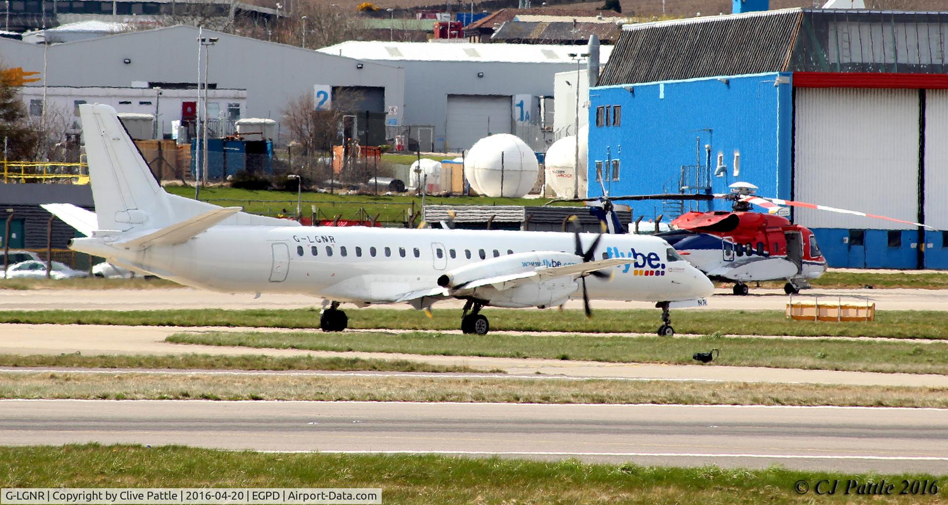 G-LGNR, 1993 Saab 2000 C/N 2000-004, In action at Aberdeen International EGPD