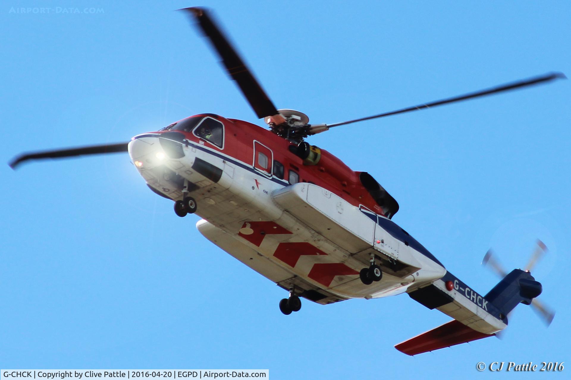 G-CHCK, 2006 Sikorsky S-92A C/N 920030, In action at Aberdeen International EGPD