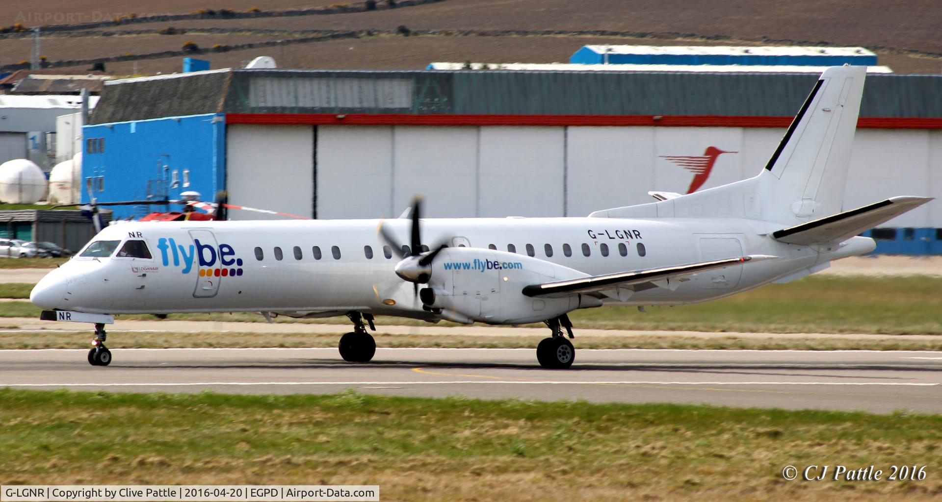 G-LGNR, 1993 Saab 2000 C/N 2000-004, In action at Aberdeen International EGPD