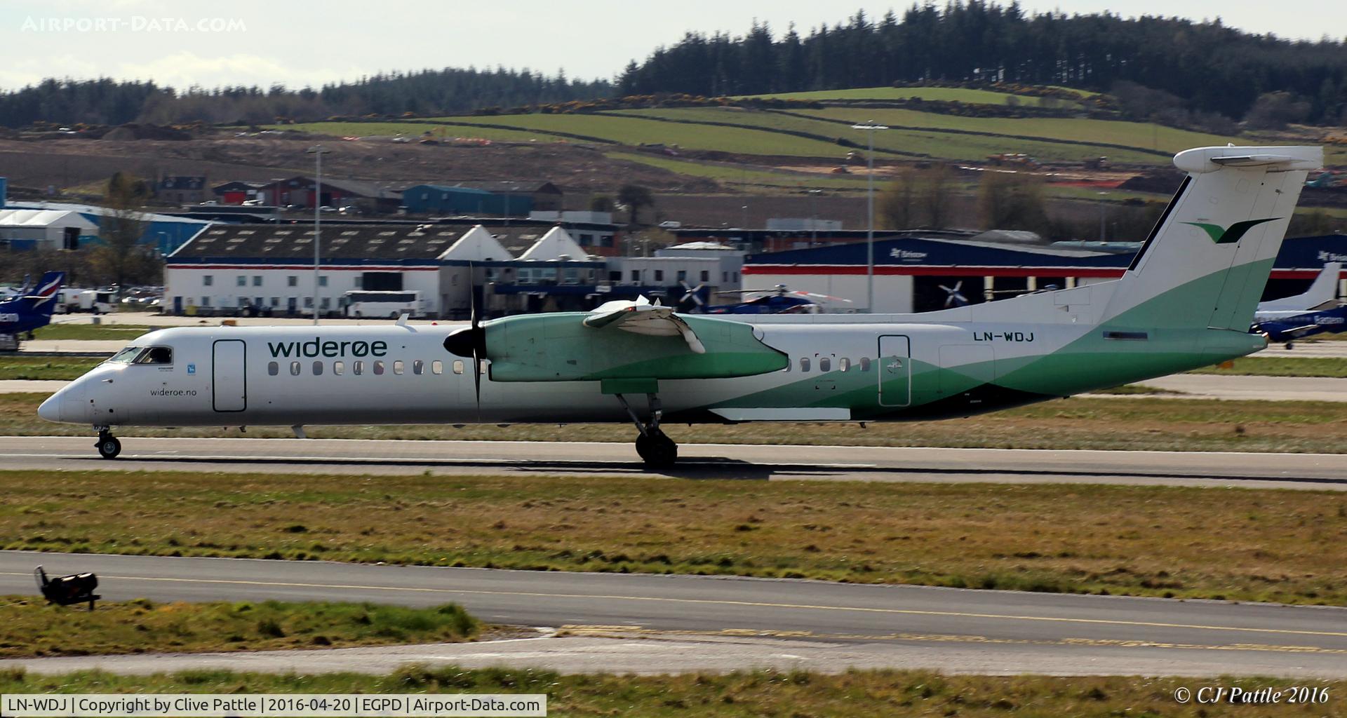LN-WDJ, 2009 De Havilland Canada DHC-8-402Q Dash 8 C/N 4290, In action at Aberdeen International EGPD
