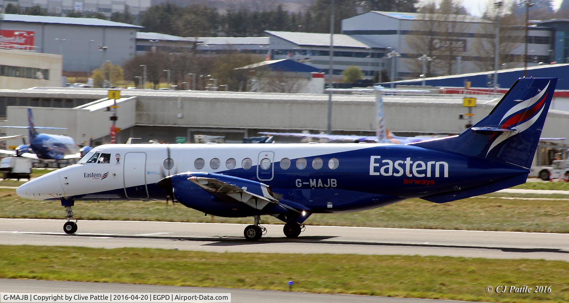 G-MAJB, 1993 British Aerospace Jetstream 41 C/N 41018, In action at Aberdeen International EGPD
