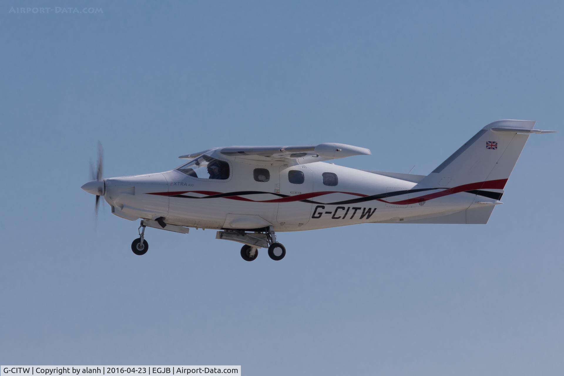 G-CITW, 2001 Extra EA-400 C/N 20, Departing Guernsey