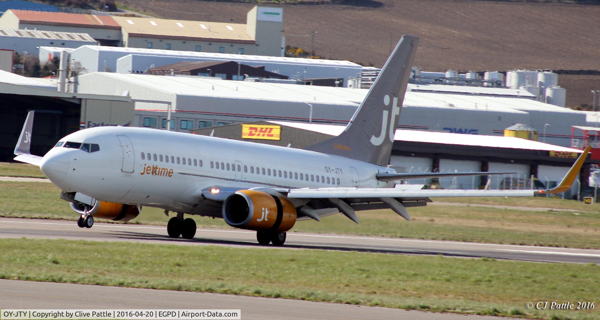 OY-JTY, 2001 Boeing 737-7Q8 C/N 30727, In action at Aberdeen International EGPD obo British Airways