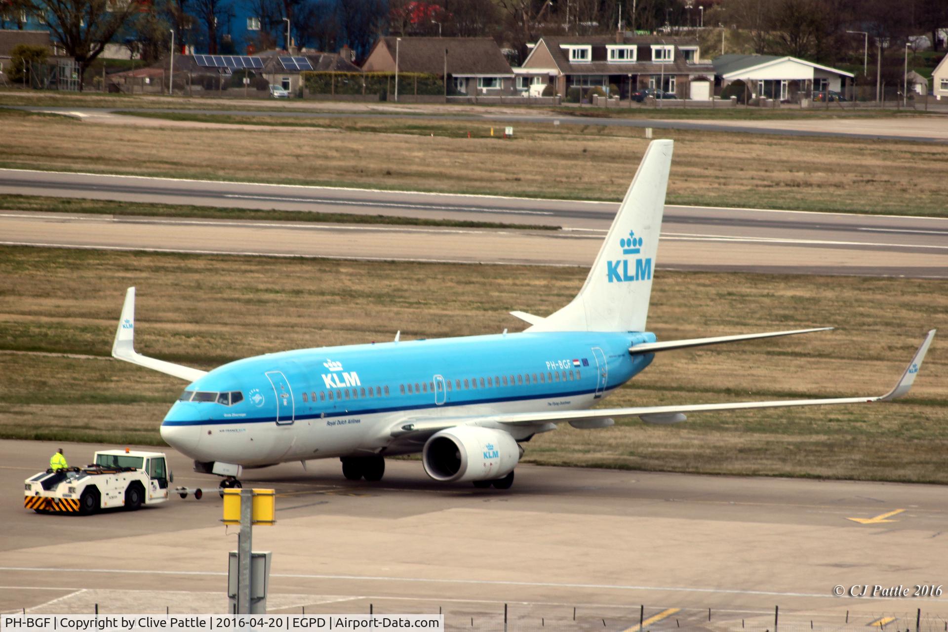 PH-BGF, 2008 Boeing 737-7K2 C/N 30365, In action at Aberdeen International EGPD