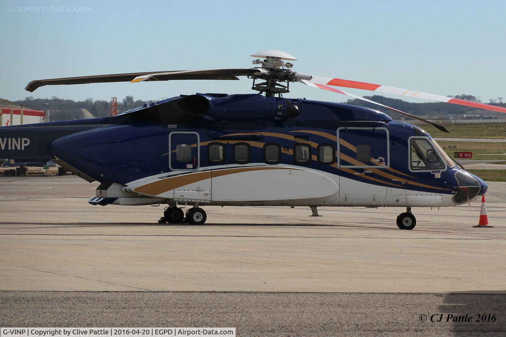 G-VINP, 2012 Sikorsky S-92A C/N 920182, In action at Aberdeen International EGPD