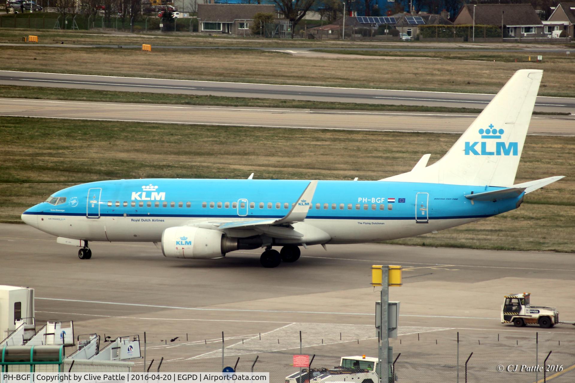PH-BGF, 2008 Boeing 737-7K2 C/N 30365, In action at Aberdeen International EGPD