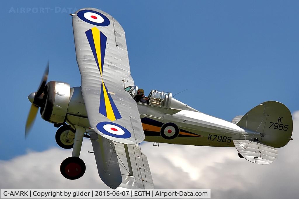 G-AMRK, 1937 Gloster Gladiator Mk1 C/N [L8032], Heading off round the corner!!