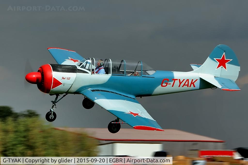 G-TYAK, 1989 Bacau Yak-52 C/N 899907, Down low and personal!