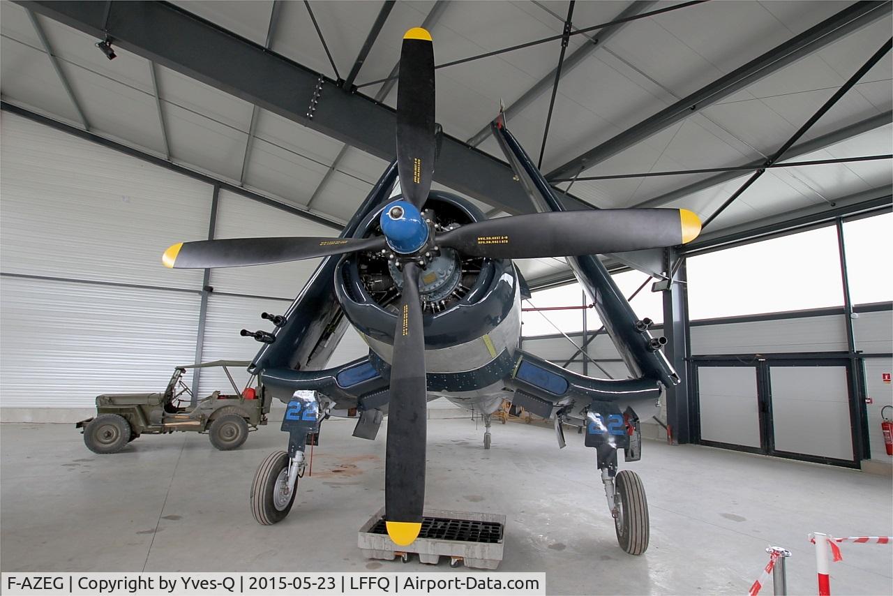 F-AZEG, 1944 Vought F4U-5NL Corsair C/N 124-724, Vought F4U-5NL Corsair under restoration, La Ferté-Alais airfield (LFFQ) Air show 2015