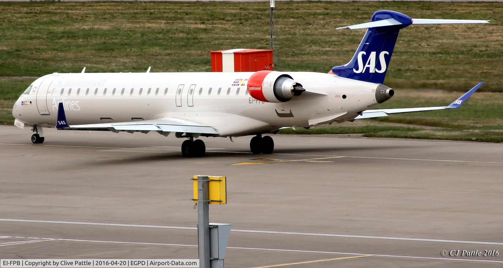 EI-FPB, 2016 Bombardier CRJ-900LR (CL-600-2D24) C/N 15399, Taxi for departure at Aberdeen EGPD