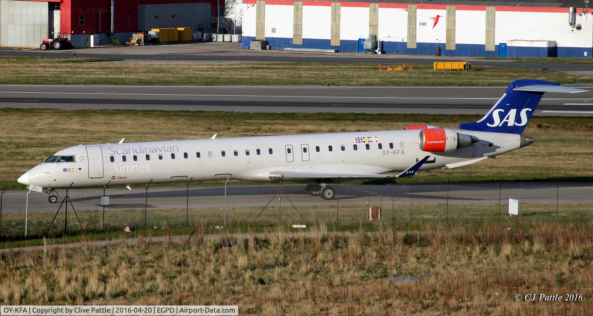 OY-KFA, 2008 Bombardier CRJ-900 (CL-600-2D24) C/N 15206, At Aberdeen EGPD