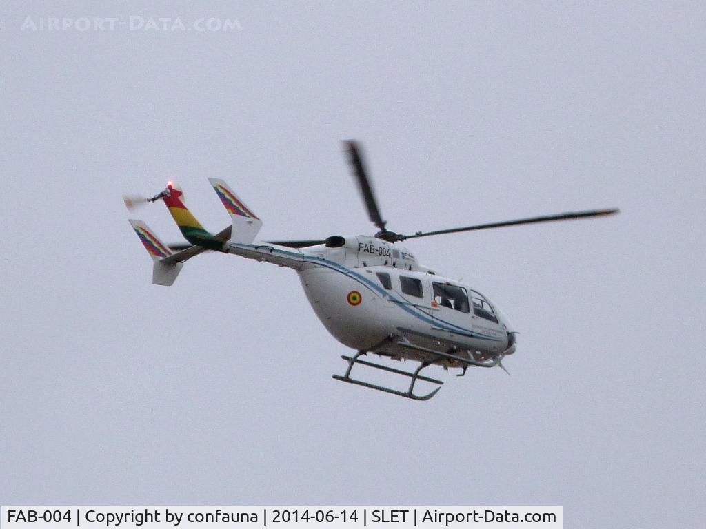 FAB-004, 2012 Eurocopter-Kawasaki EC-145 EC-145 C/N 9562, Flying over Santa Cruz city