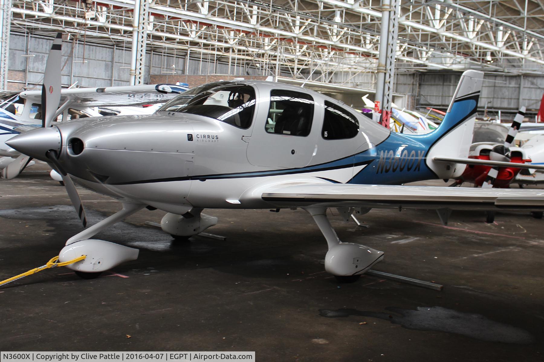 N3600X, 2013 Cirrus SR22T C/N 0491, Hangared at Perth EGPT