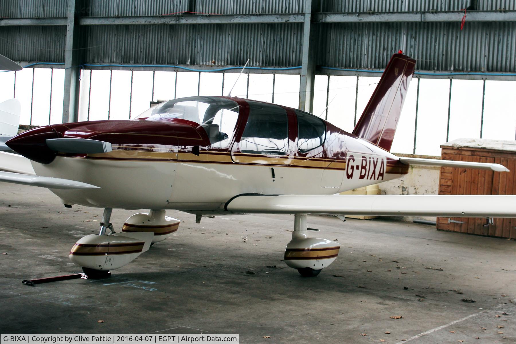 G-BIXA, 1981 Socata TB-9 Tampico C/N 205, Hangared at Perth EGPT