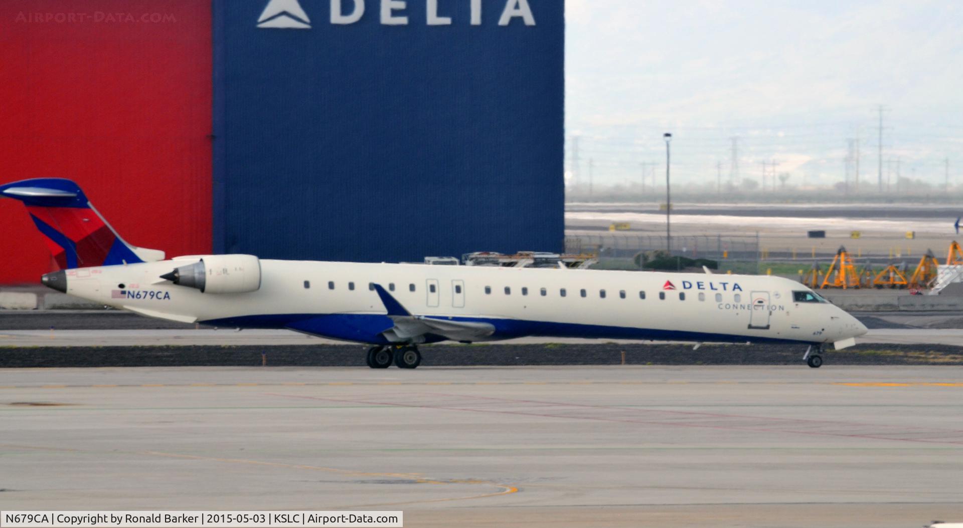 N679CA, 2007 Bombardier CRJ-900ER (CL-600-2D24) C/N 15132, Taxi SLC