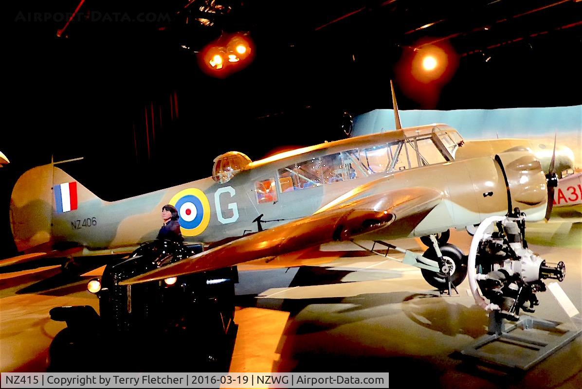 NZ415, Avro 652A Anson I C/N 0000, Preserved at the Air Force Museum of New Zealand at Wigram - ex NZ406