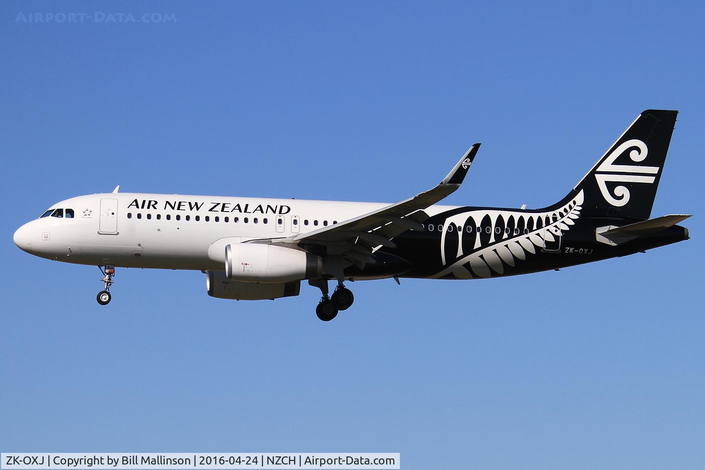 ZK-OXJ, 2015 Airbus A320-232 C/N 6694, NZ517 from AKL