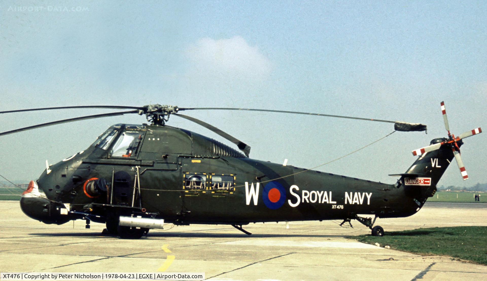 XT476, 1966 Westland Wessex HU.5 C/N WA298, Wessex HU.5 of 845 Squadron in the static park at the 1978 RAF Leeming Open Day.
