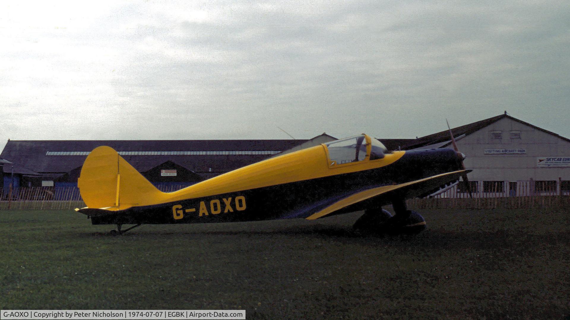 G-AOXO, Tipsy Belfair C/N 537, Tipsy Belfair as seen at the 1974 Popular Flying Association Rally at Sywell.